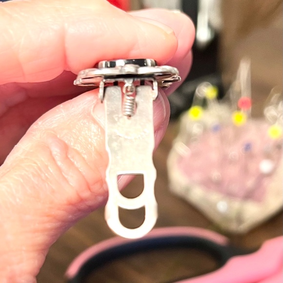 Vintage Antique Sterling Onyx Marcasite Dress Clip Art Deco - Picture 6 of 12